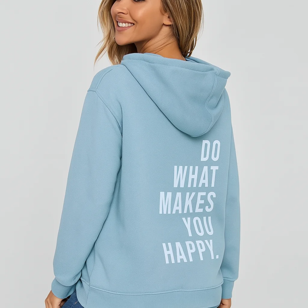 Hoodie mit Rückendruck – Baumwollmischung – Stylisch & Bequem - Image 3