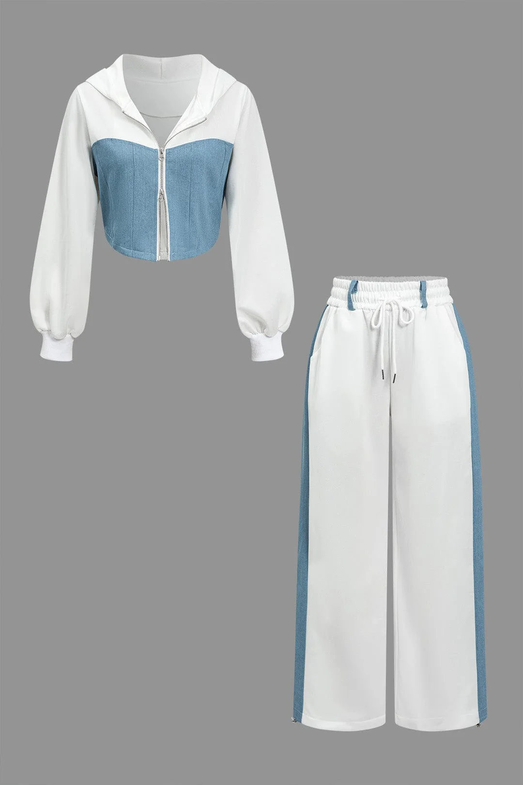 Hope | Sportliches Zweiteiler-Set mit Denim-Details - Image 14