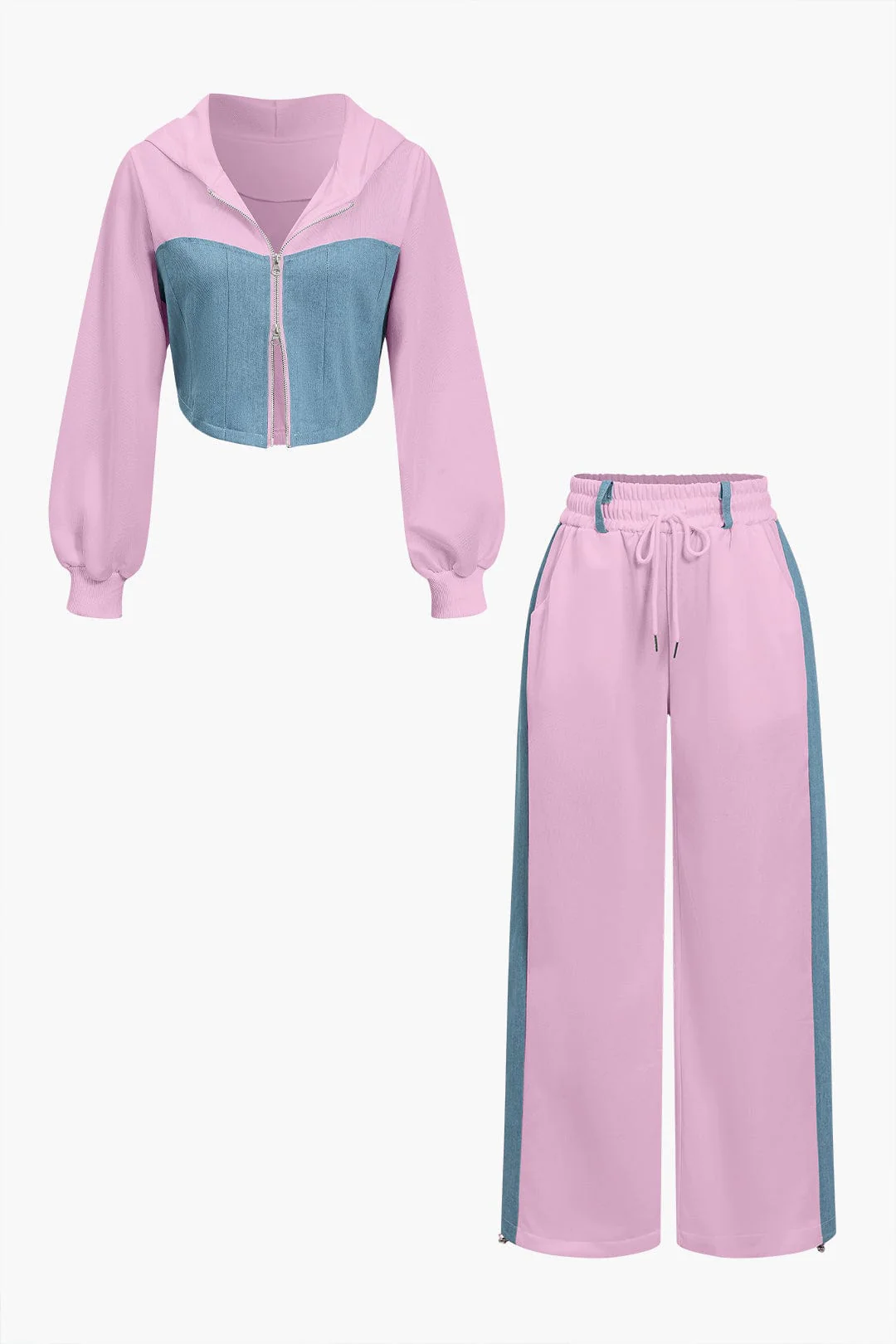 Hope | Sportliches Zweiteiler-Set mit Denim-Details - Image 16