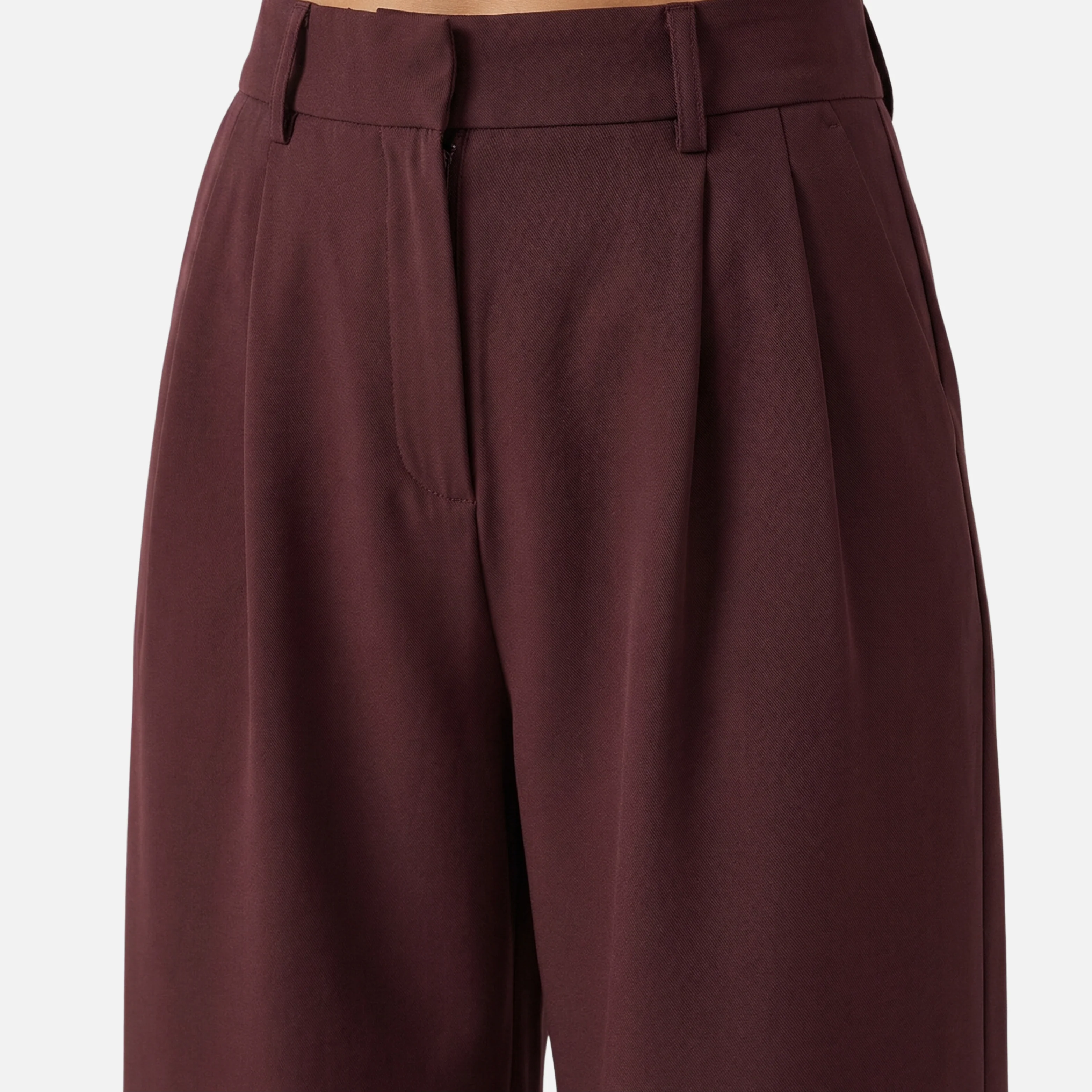 Beate | Damen Hose Relaxed Fit Weites Bein Bundfalten – Wide Leg Bundfalten Hose - Image 4