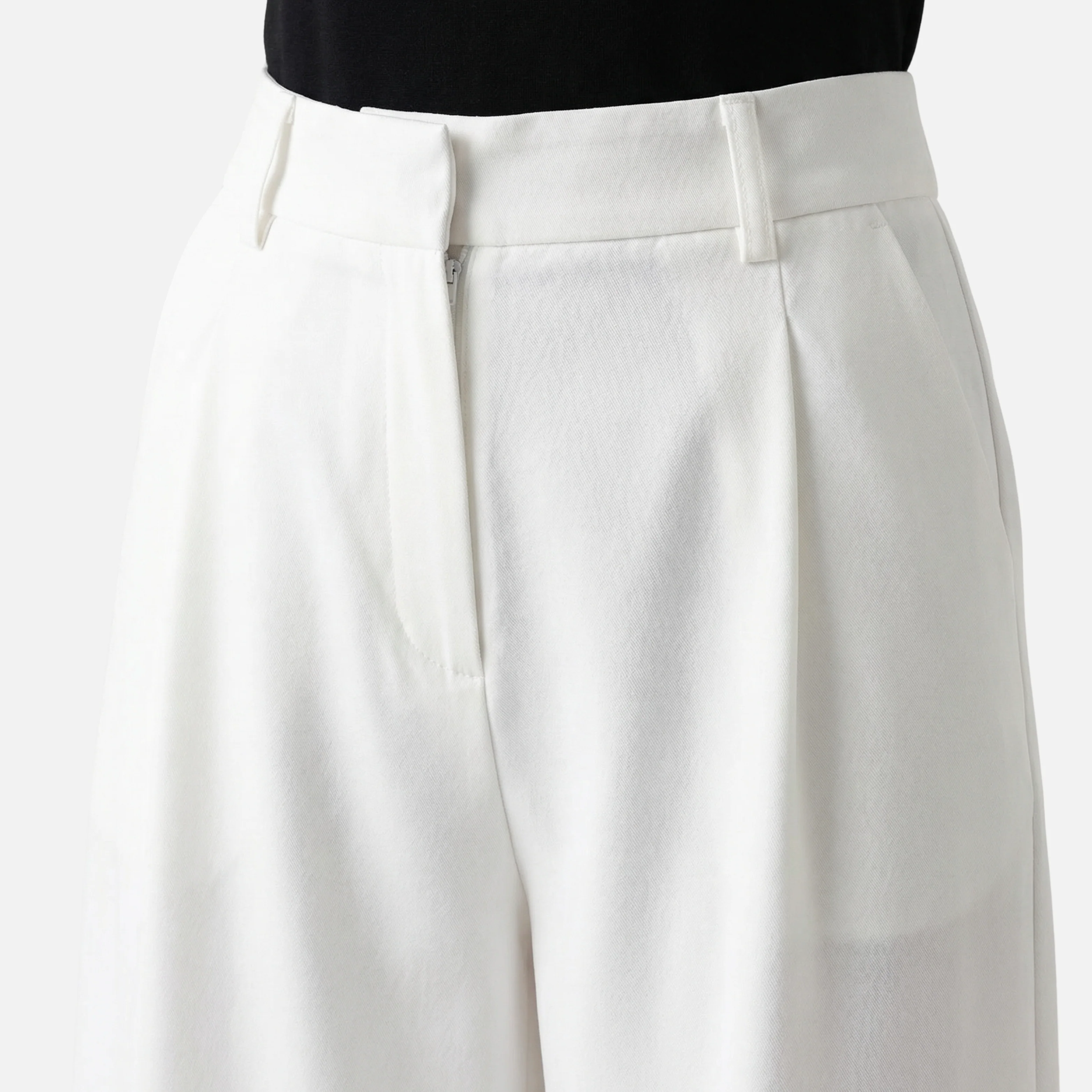 Beate | Damen Hose Relaxed Fit Weites Bein Bundfalten – Wide Leg Bundfalten Hose - Image 6