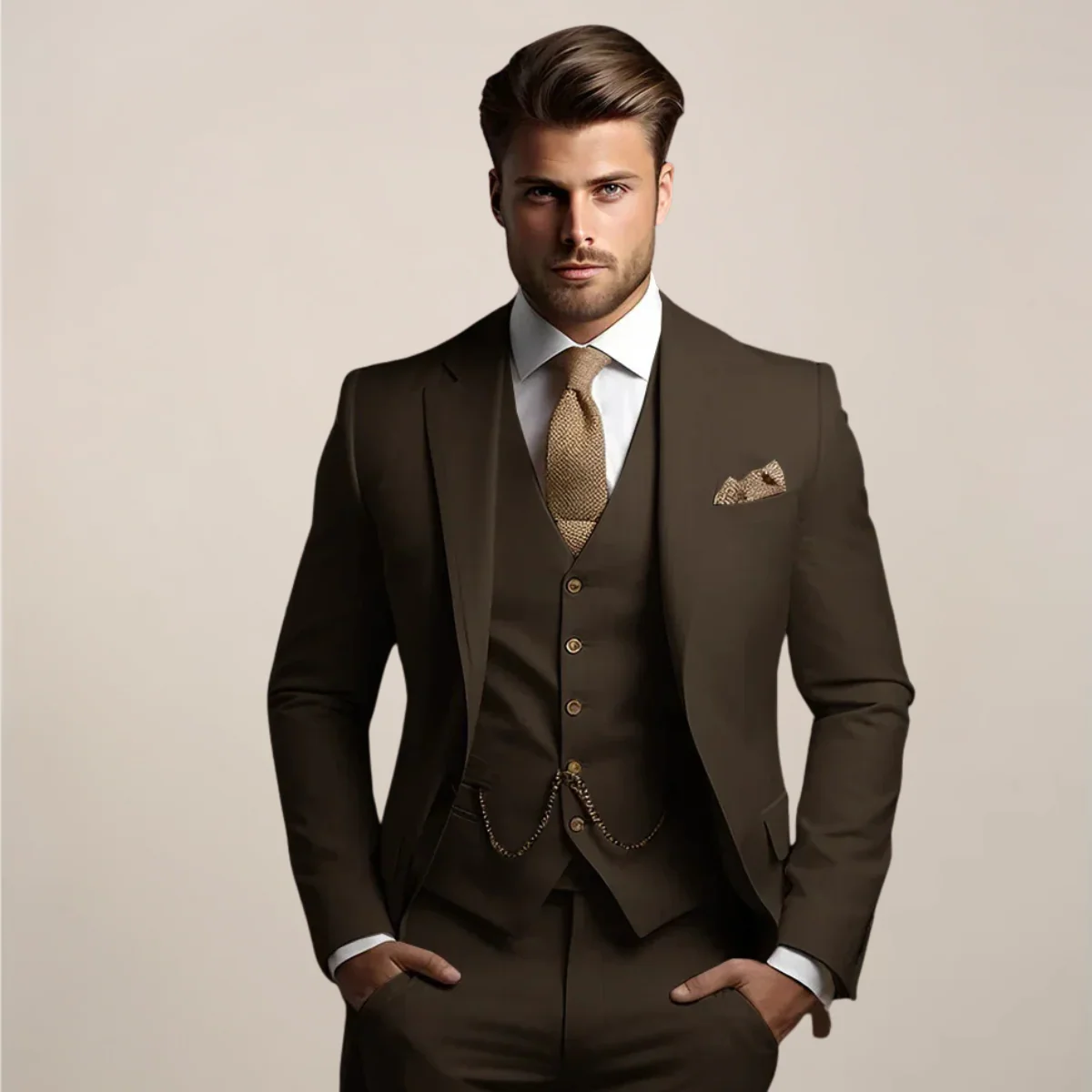 Hugo – Eleganter Herren Dreiteiler Anzug mit klassischem Revers - Image 3