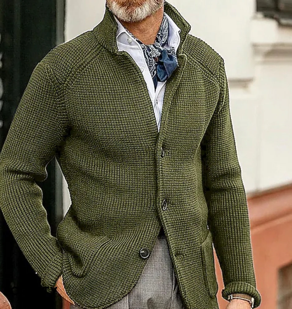 Hugo – Strukturierter Herren Strickblazer mit Knopfleiste - Image 2