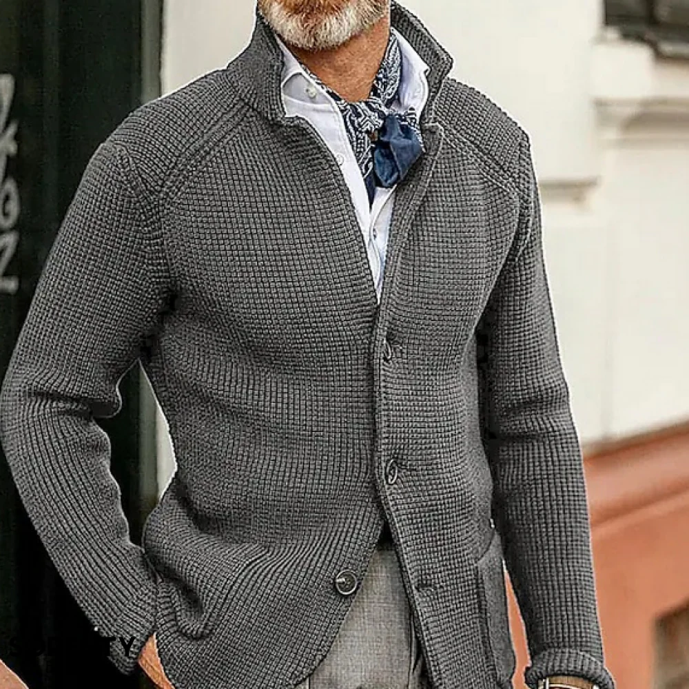 Hugo – Strukturierter Herren Strickblazer mit Knopfleiste - Image 7