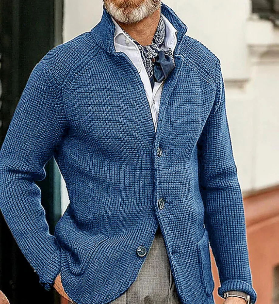 Hugo – Strukturierter Herren Strickblazer mit Knopfleiste - Image 8