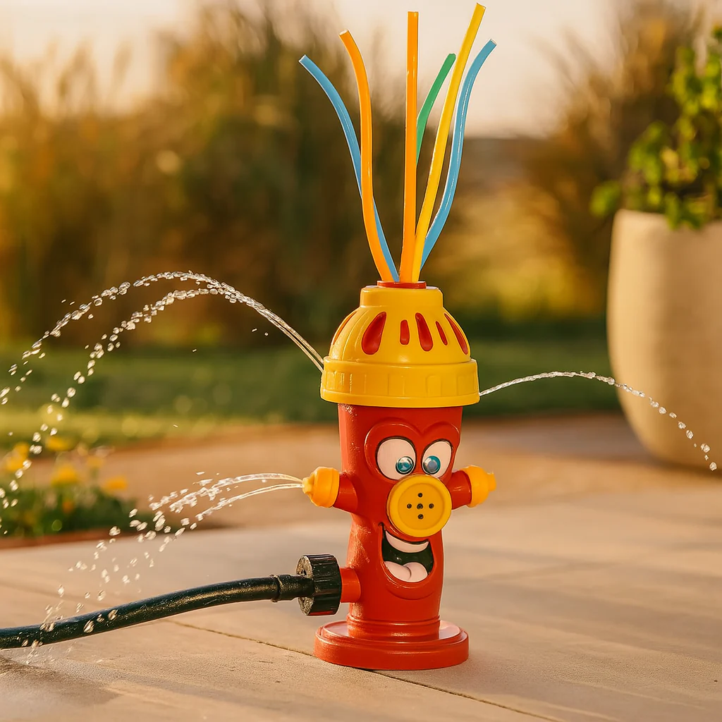 Hydranten-Sprinkler für Kinder – Drehendes Wasserspielzeug für Wasserspiele im Garten - Image 3