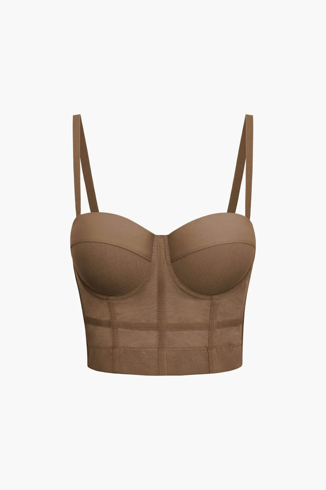 Ida | Figurbetontes Bustier-Top mit Bügel-Cups und transparenter Mesh-Struktur - Image 16