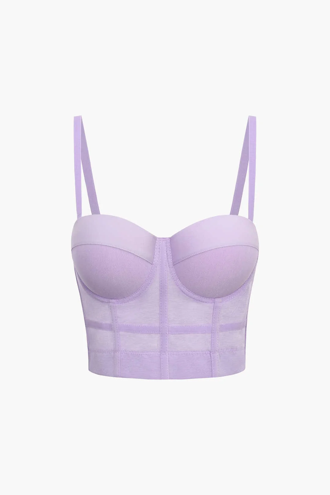 Ida | Figurbetontes Bustier-Top mit Bügel-Cups und transparenter Mesh-Struktur - Image 17