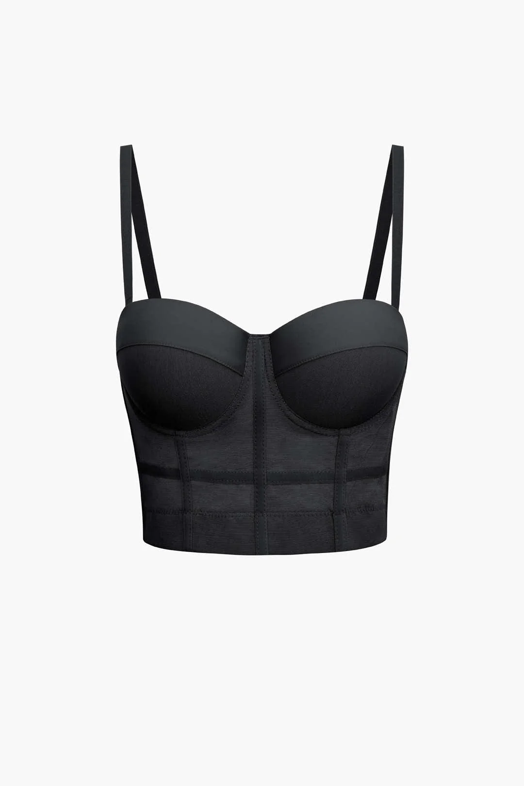 Ida | Figurbetontes Bustier-Top mit Bügel-Cups und transparenter Mesh-Struktur - Image 18