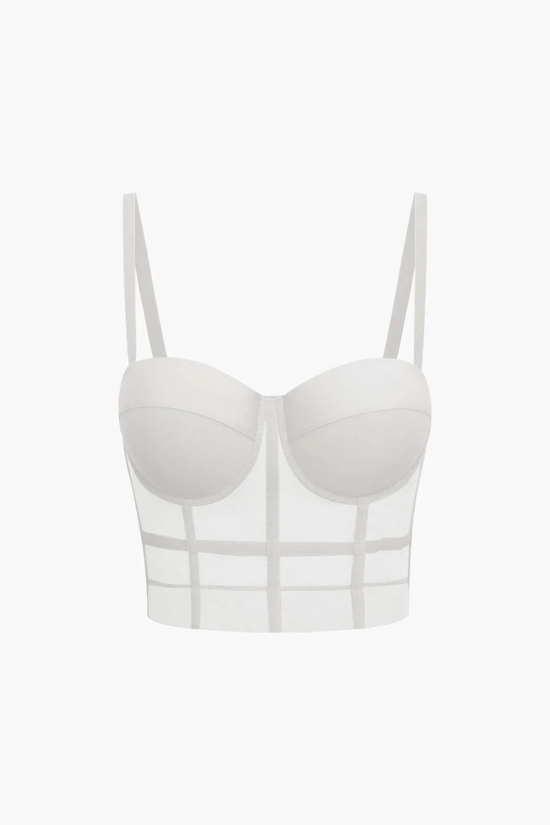 Ida | Figurbetontes Bustier-Top mit Bügel-Cups und transparenter Mesh-Struktur - Image 19