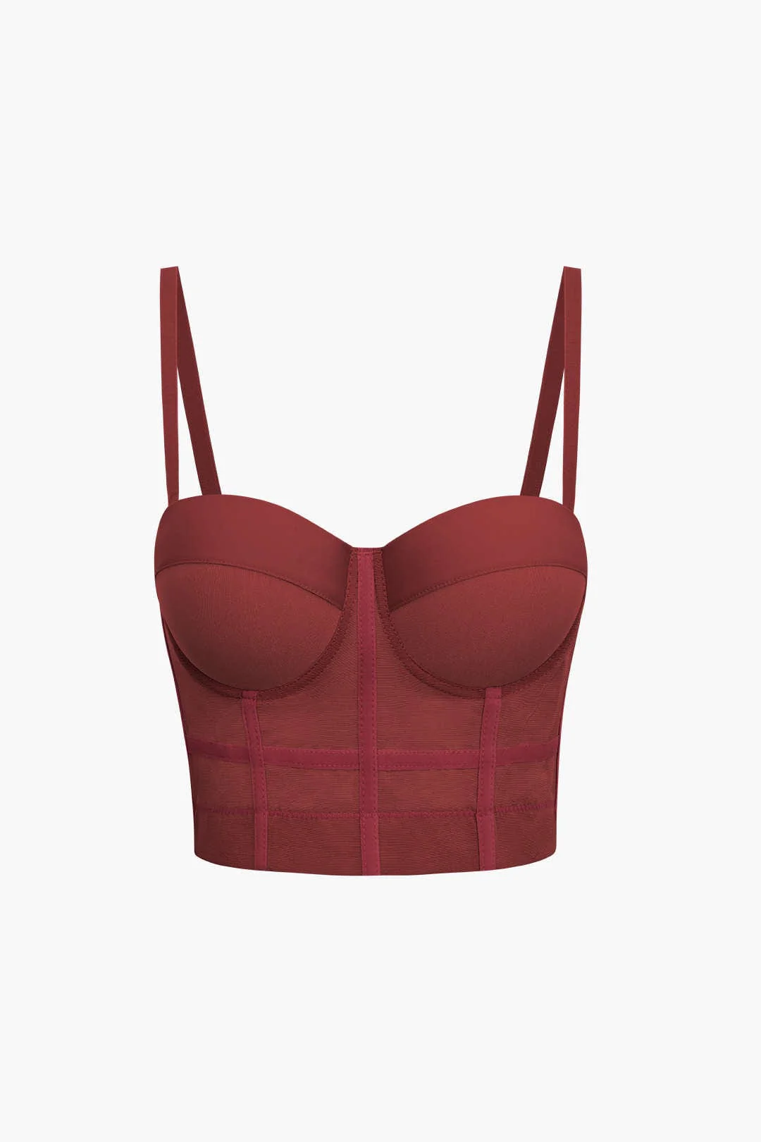 Ida | Figurbetontes Bustier-Top mit Bügel-Cups und transparenter Mesh-Struktur - Image 20