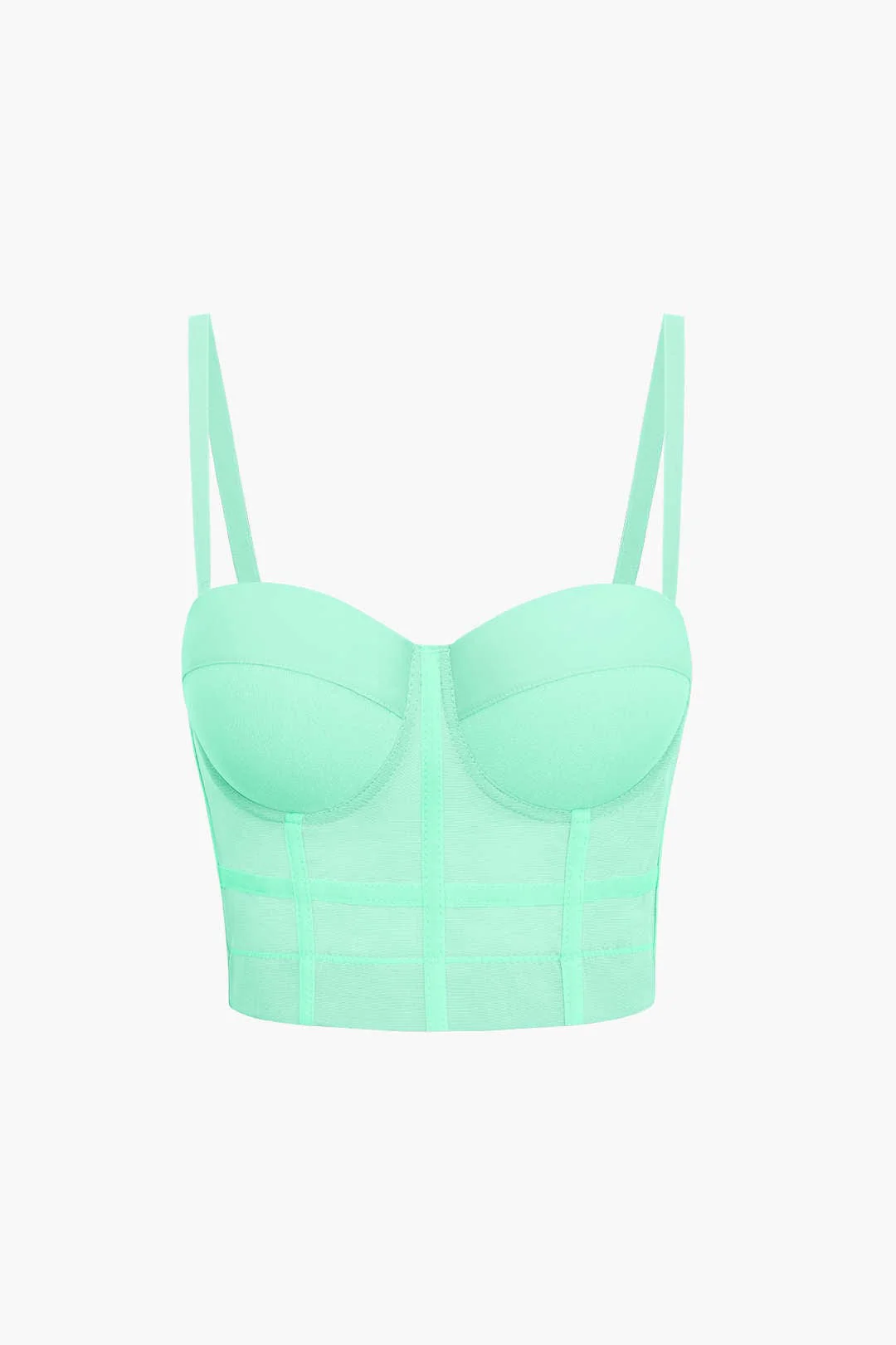Ida | Figurbetontes Bustier-Top mit Bügel-Cups und transparenter Mesh-Struktur - Image 22
