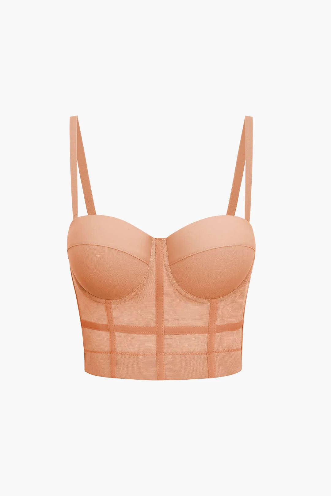 Ida | Figurbetontes Bustier-Top mit Bügel-Cups und transparenter Mesh-Struktur - Image 7