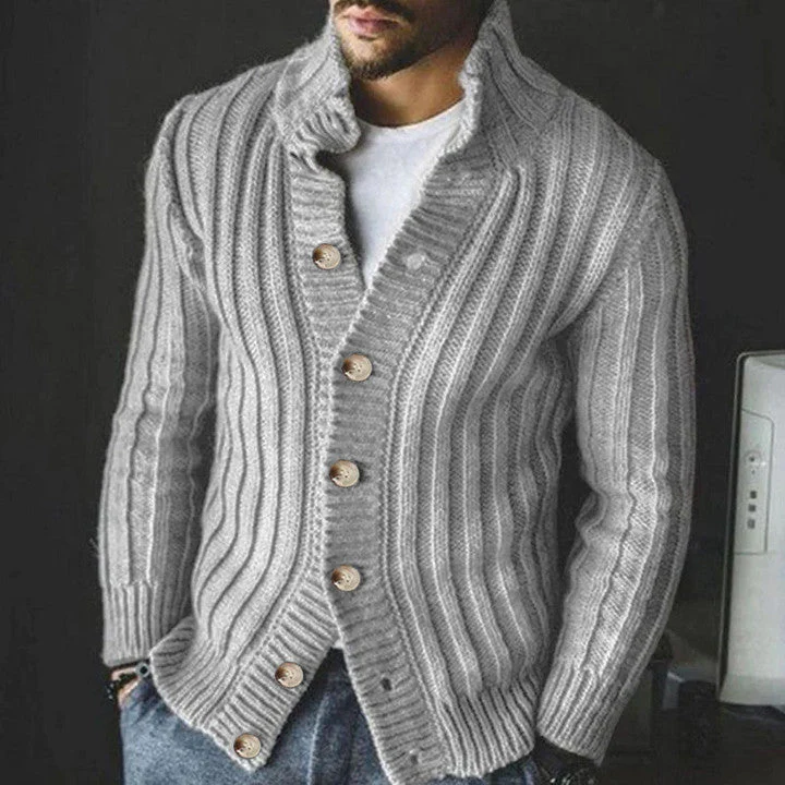 Indigo - Herren Einreiher Strickjacke - Image 2