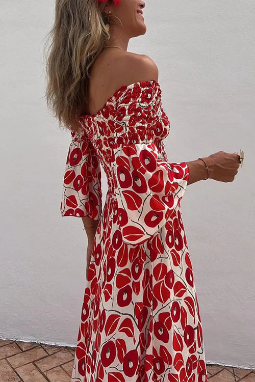 Ingrid™ | Schulterfreies Maxikleid mit Glockenärmeln - Image 3