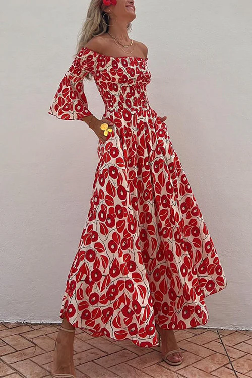 Ingrid™ | Schulterfreies Maxikleid mit Glockenärmeln - Image 4
