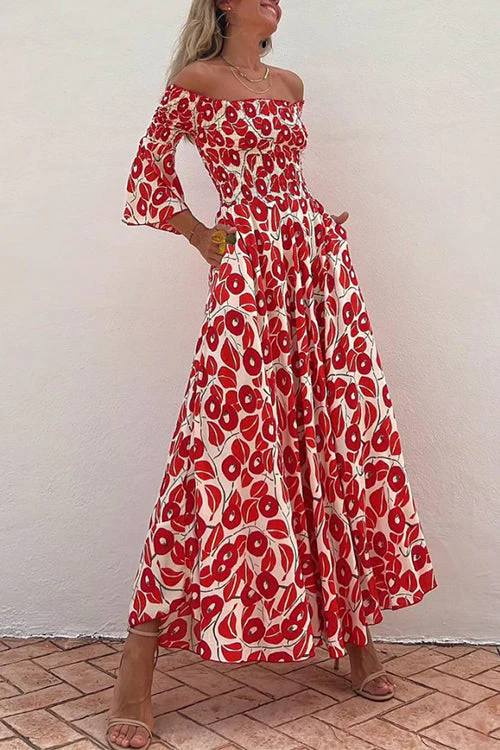 Ingrid™ | Schulterfreies Maxikleid mit Glockenärmeln - Image 5