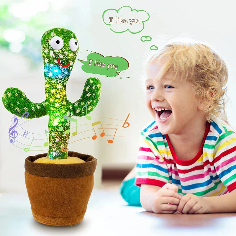 Interaktives, sprechendes Kaktus-Plüschtier für Kinder – Tanzendes, weiches Plüschtier für Zuhause und als Geschenk - Image 3