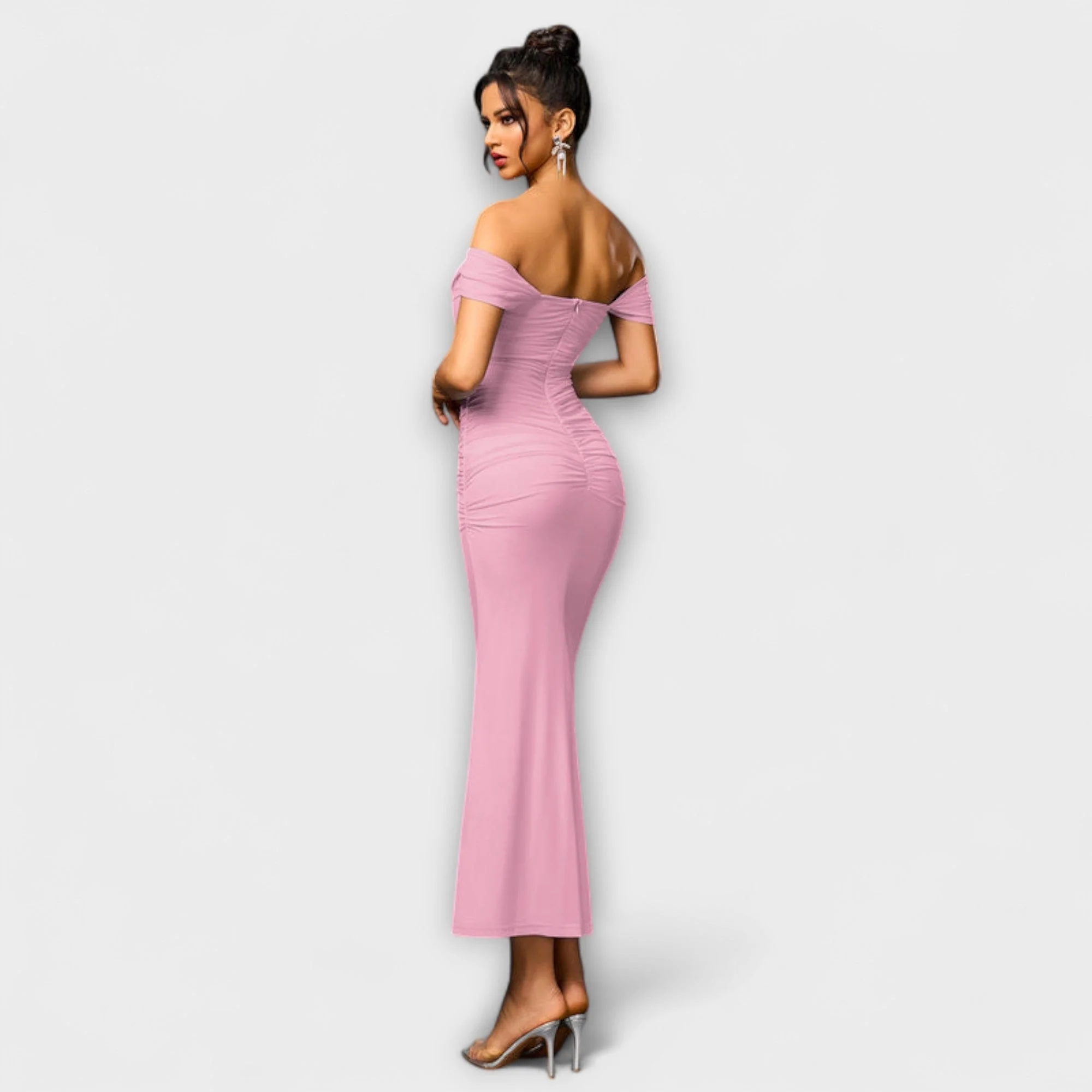 Ione - Off-Shoulder Ruffled Bodycon Dress - Image 14