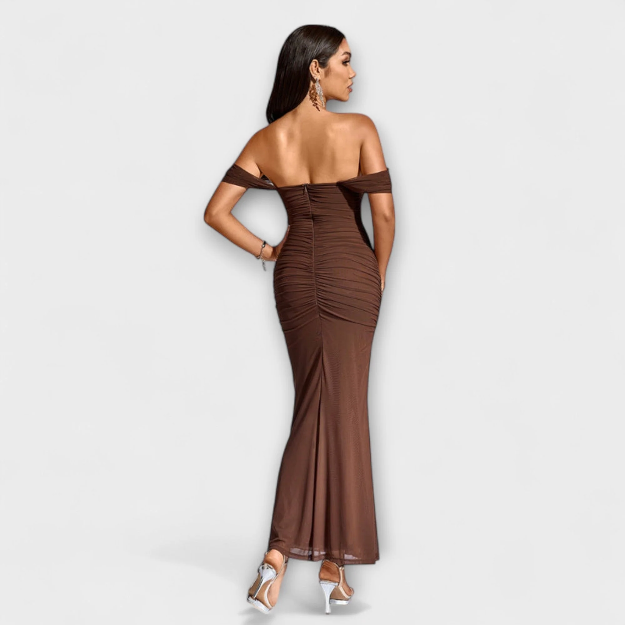 Ione - Off-Shoulder Ruffled Bodycon Dress - Image 18