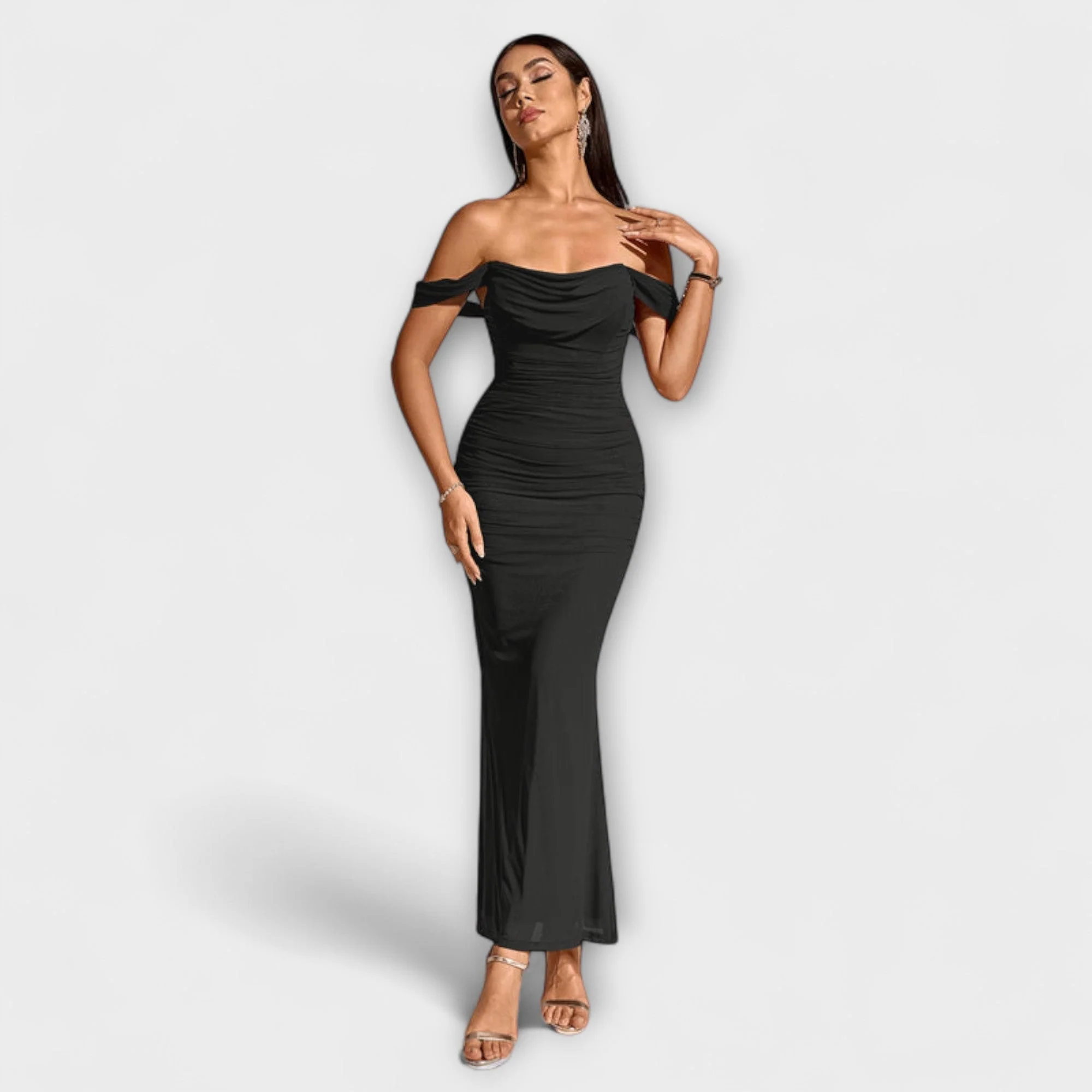 Ione - Off-Shoulder Ruffled Bodycon Dress - Image 19