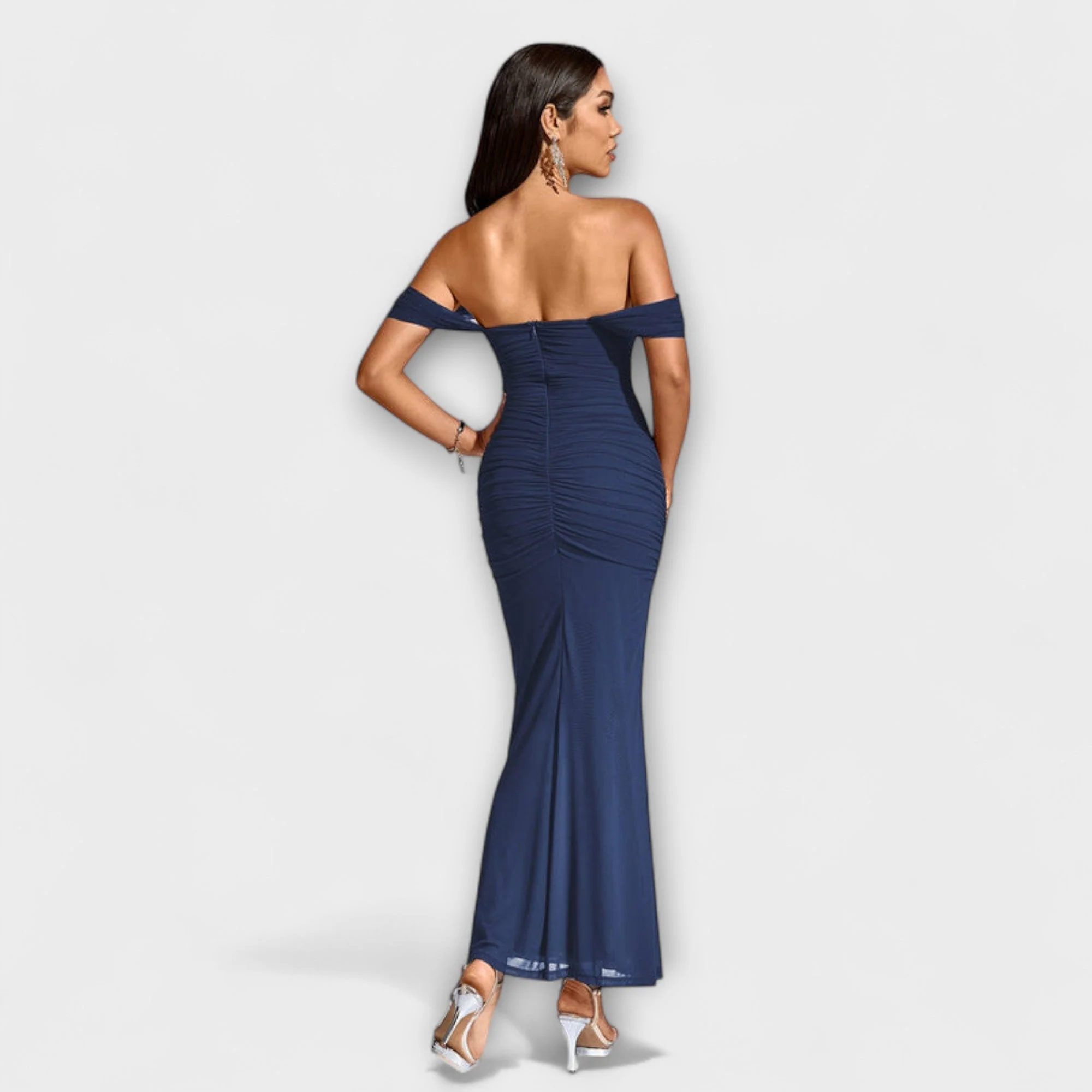 Ione - Off-Shoulder Ruffled Bodycon Dress - Image 2
