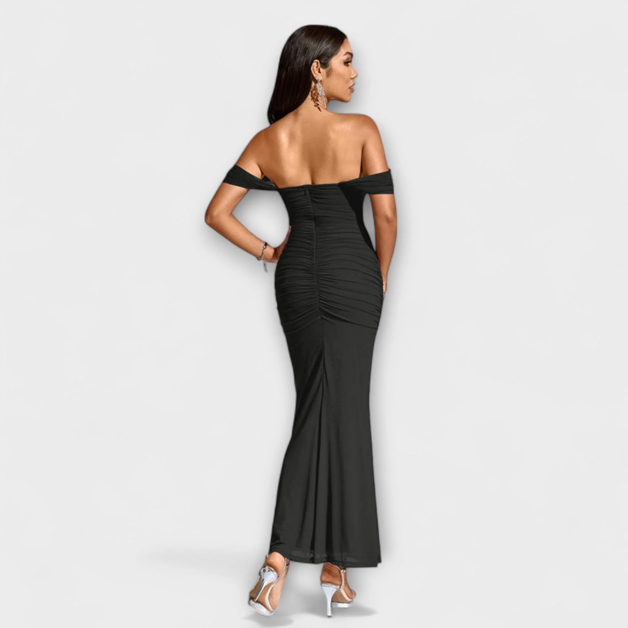 Ione - Off-Shoulder Ruffled Bodycon Dress - Image 23