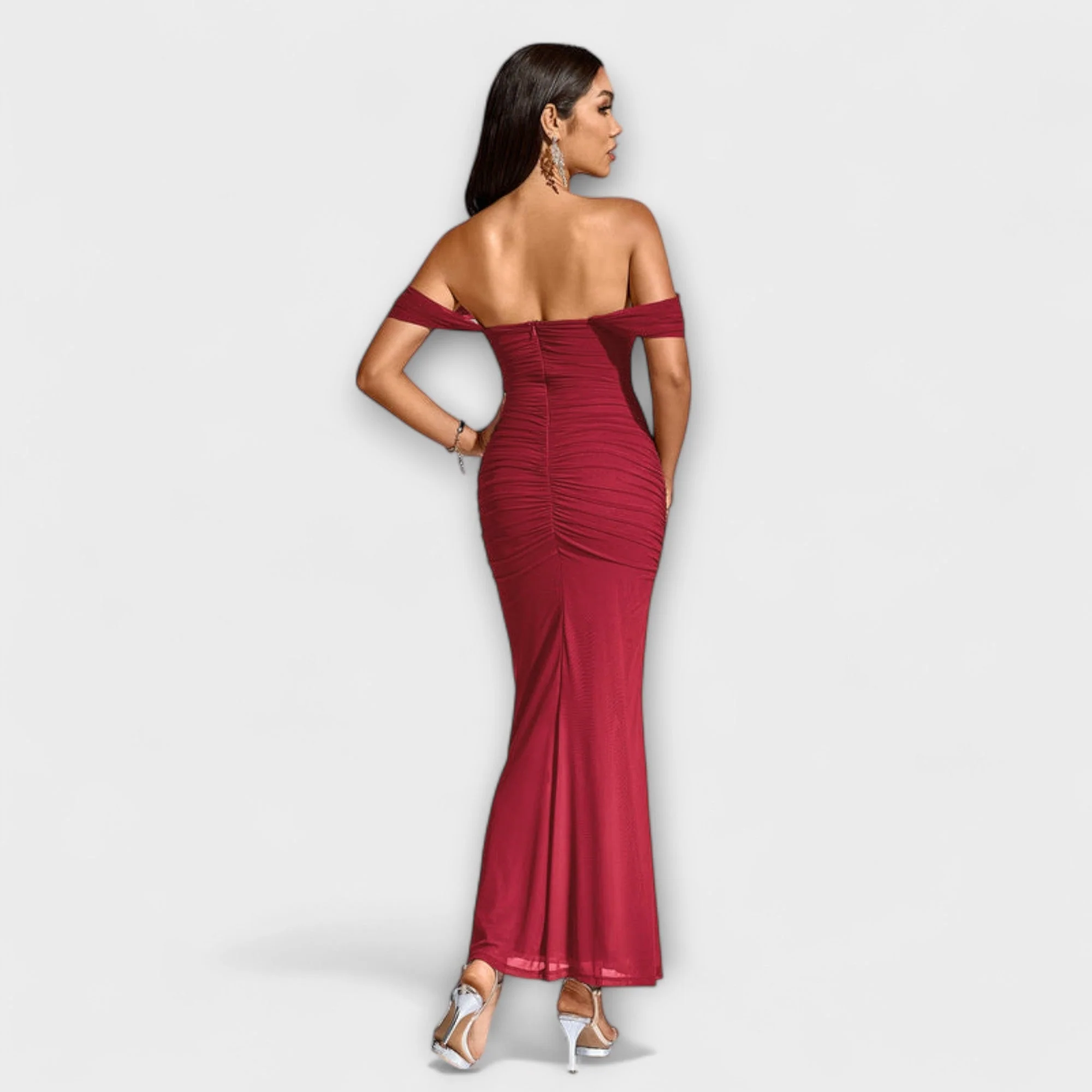 Ione - Off-Shoulder Ruffled Bodycon Dress - Image 28