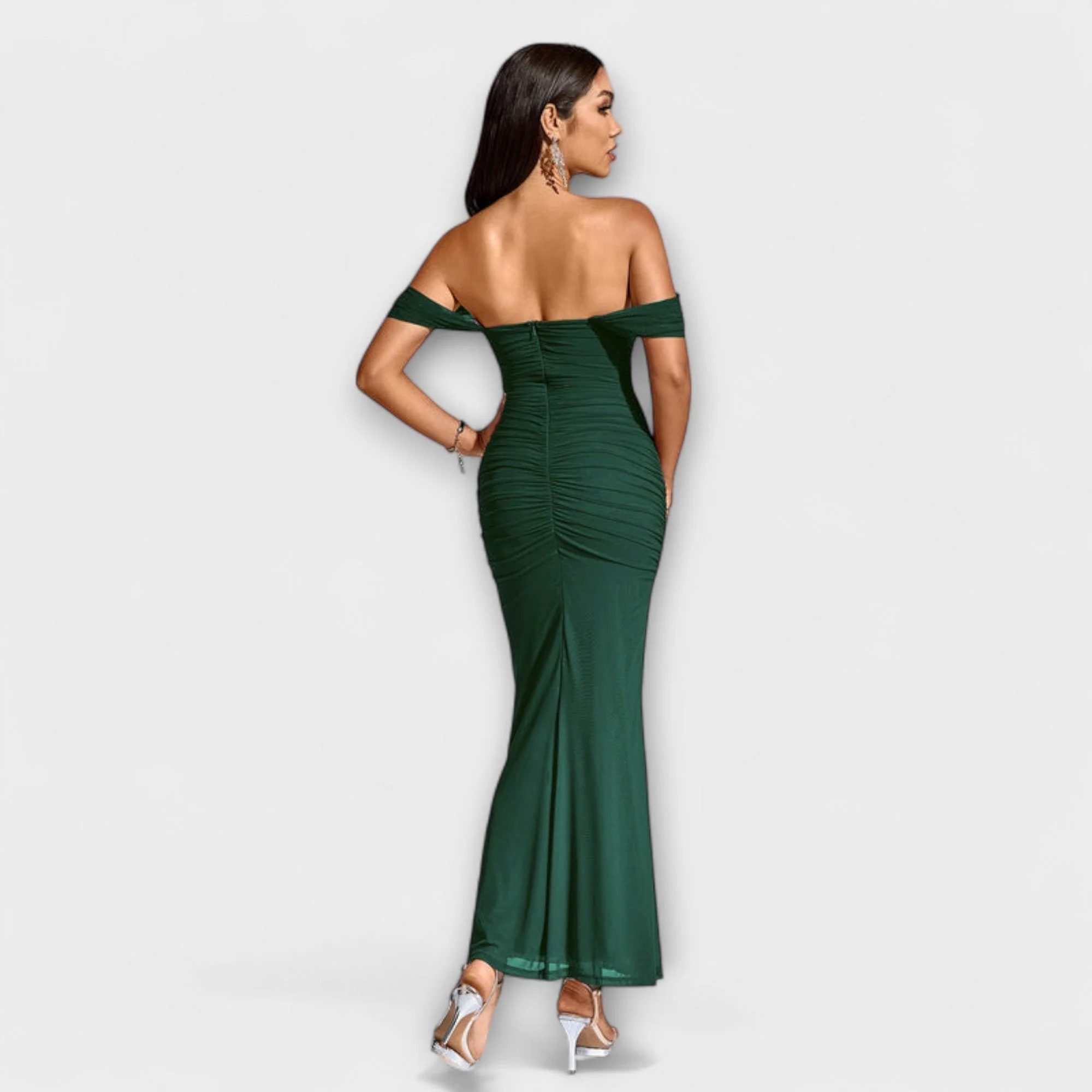 Ione - Off-Shoulder Ruffled Bodycon Dress - Image 34