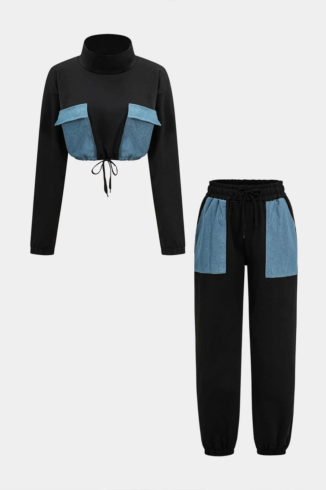 Irish | Sportliches Zweiteiler-Set mit Denim-Details - Image 7
