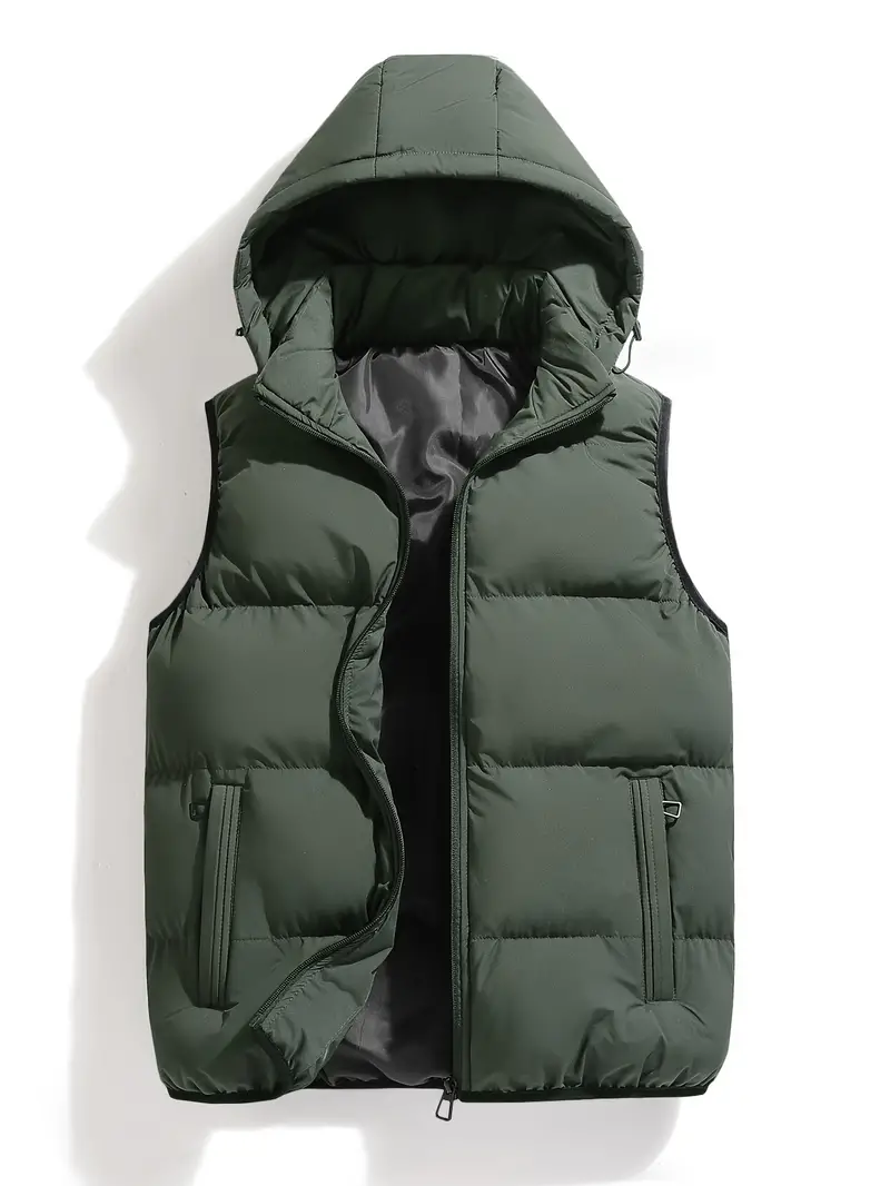 Isaac | Leichter Körperwärmer Herren Winter Steppweste mit Kapuze - Image 2