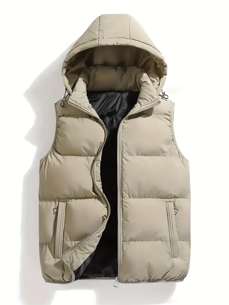 Isaac | Leichter Körperwärmer Herren Winter Steppweste mit Kapuze - Image 3