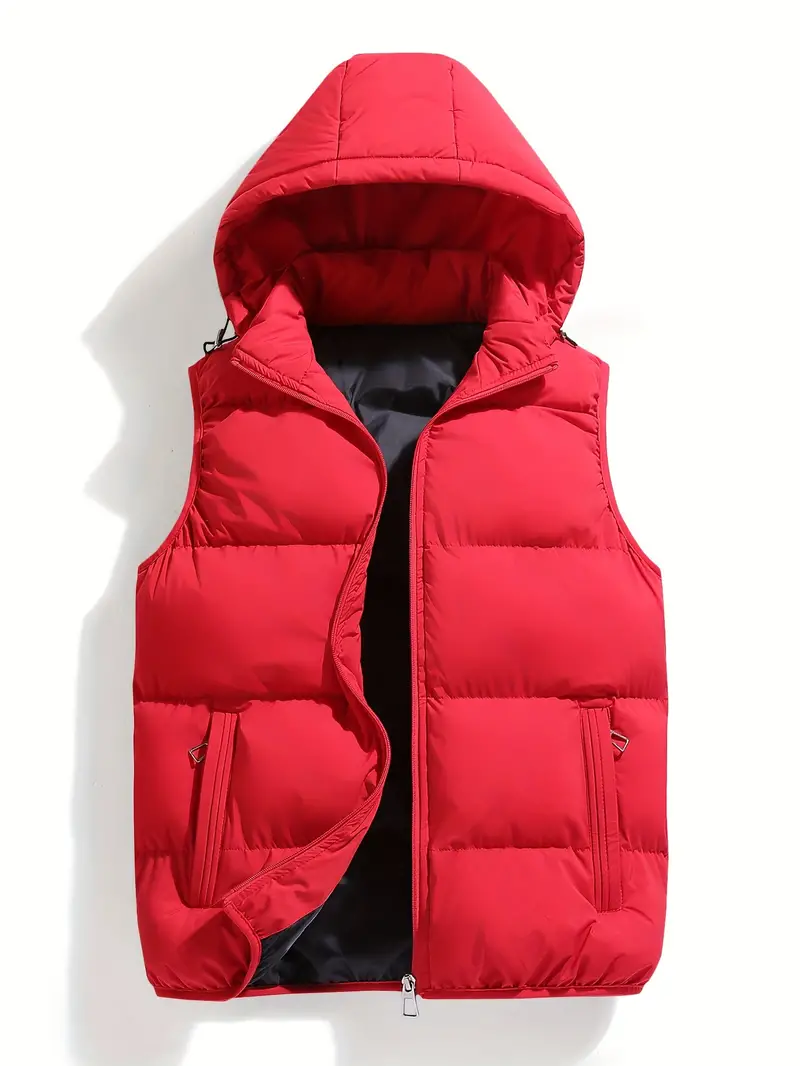 Isaac | Leichter Körperwärmer Herren Winter Steppweste mit Kapuze - Image 5