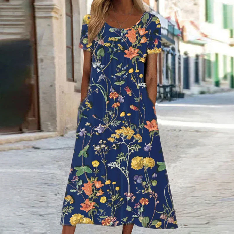 Isabella - Boho Floral Kleid wit Bauchabdeckung - Image 5