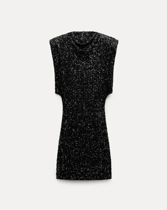 Isabella – Elegantes Damen Paillettenkleid mit markanter Schulterpartie - Image 3