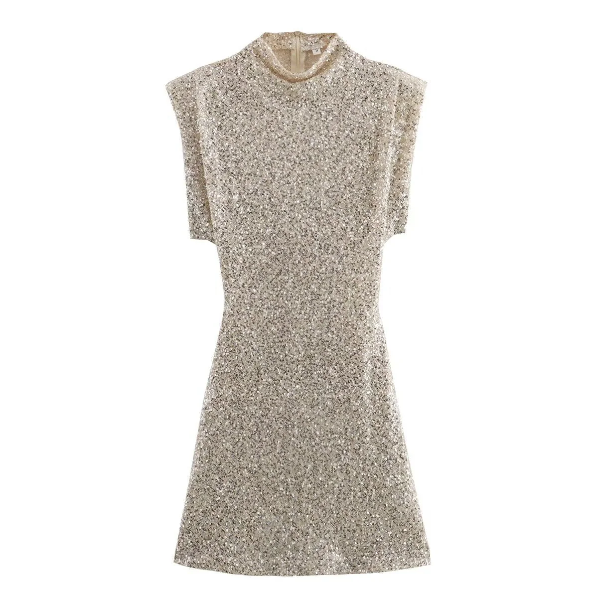 Isabella – Elegantes Damen Paillettenkleid mit markanter Schulterpartie - Image 4