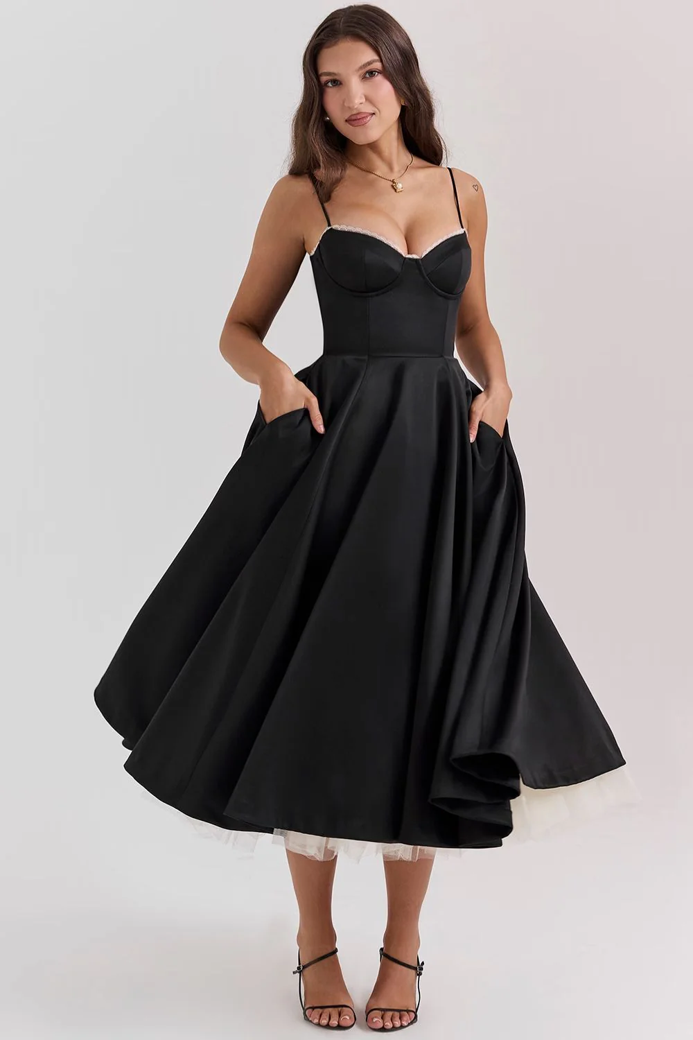 Isabella – Elegantes trägerbetontes Damen Midikleid - Image 17