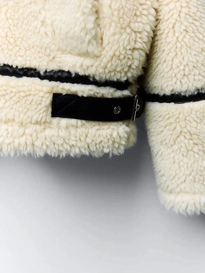 Isabella – Luxuriöse Teddy Damen Oversize Jacke mit Reißverschluss - Image 3