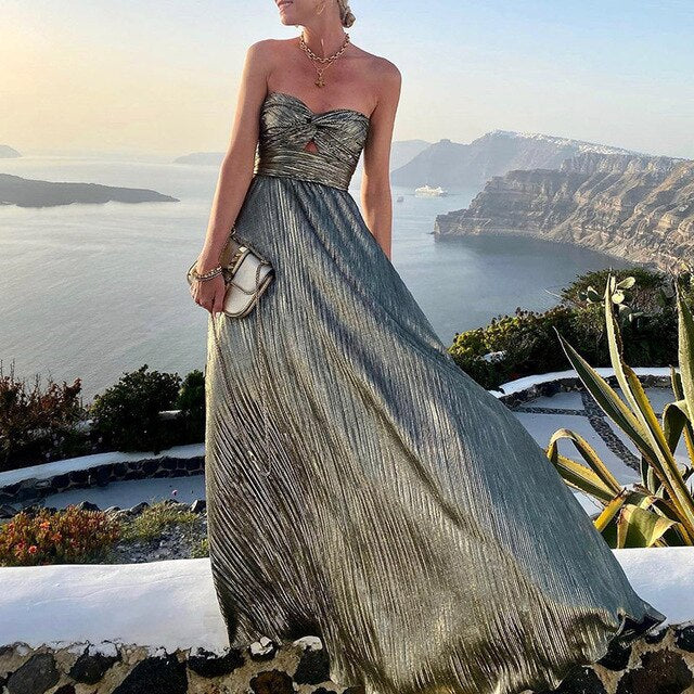 Isabella – Trägerloses Damen-Maxikleid - Image 2