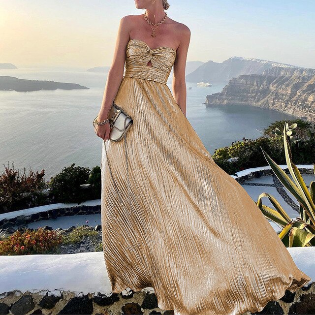Isabella – Trägerloses Damen-Maxikleid - Image 4