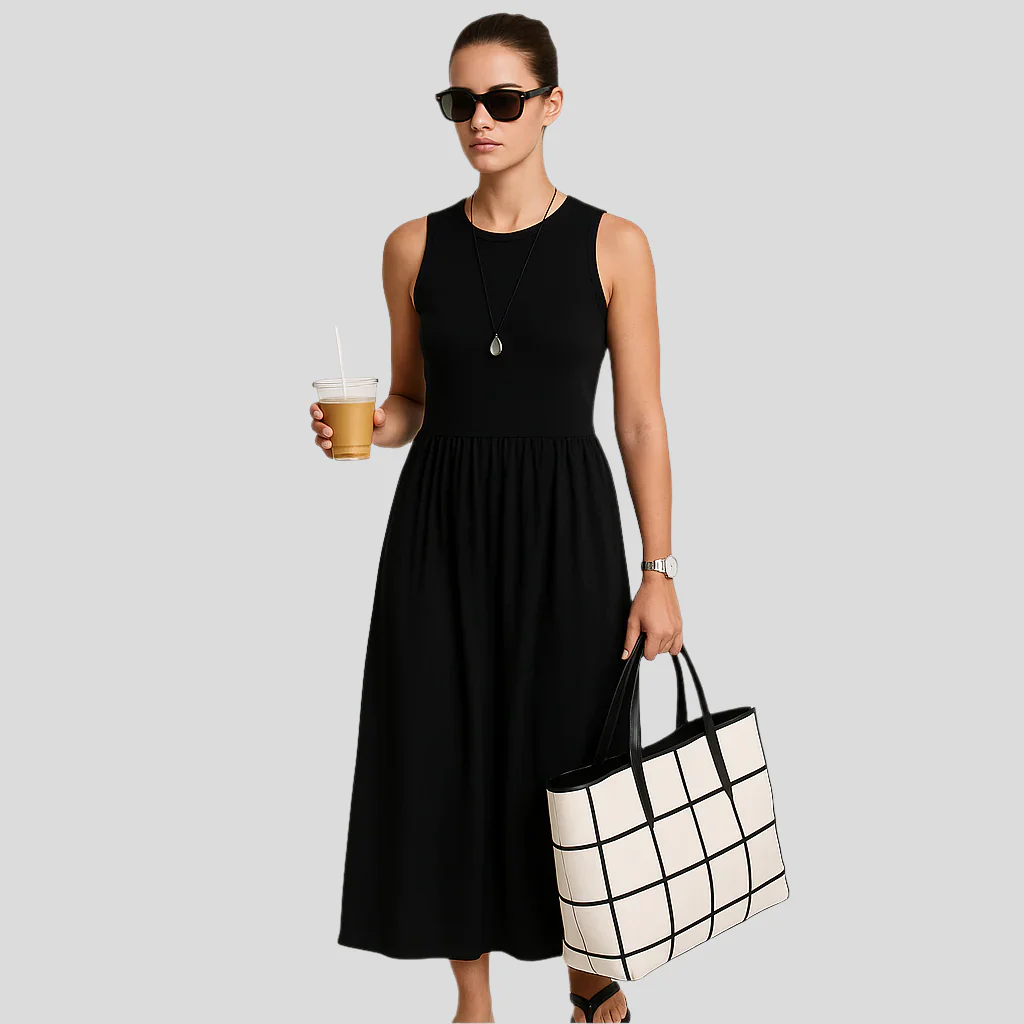 Isla Ärmelloses Casual Maxikleid mit flatterndem Schnitt - Image 2