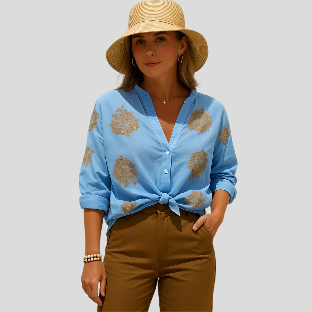 Isla Bohemian Chic Sommerbluse – Lange Ärmel Top - Image 4
