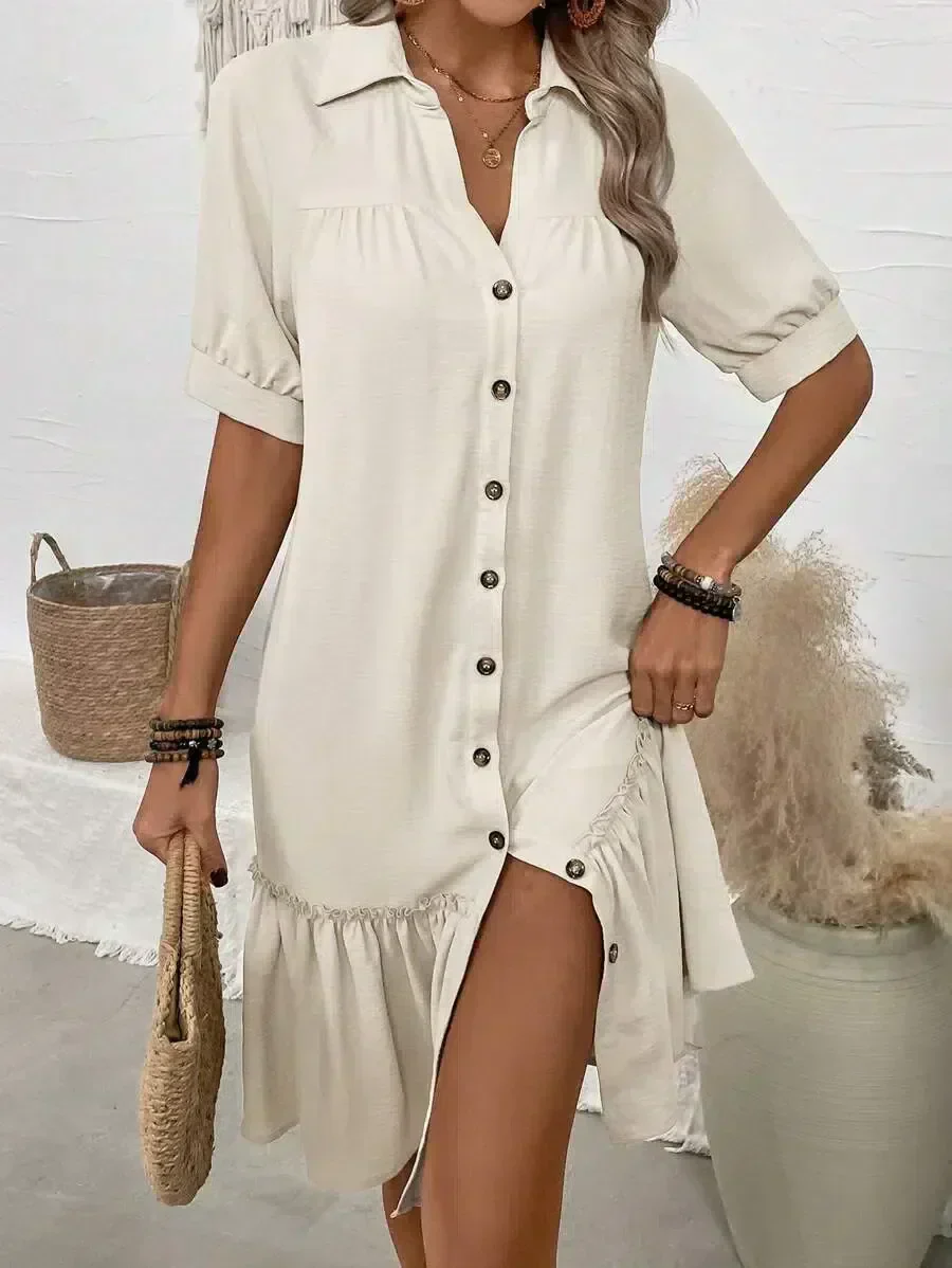 Isla | Elegantes Knopf-Down Kleid für den Sommer - Image 3