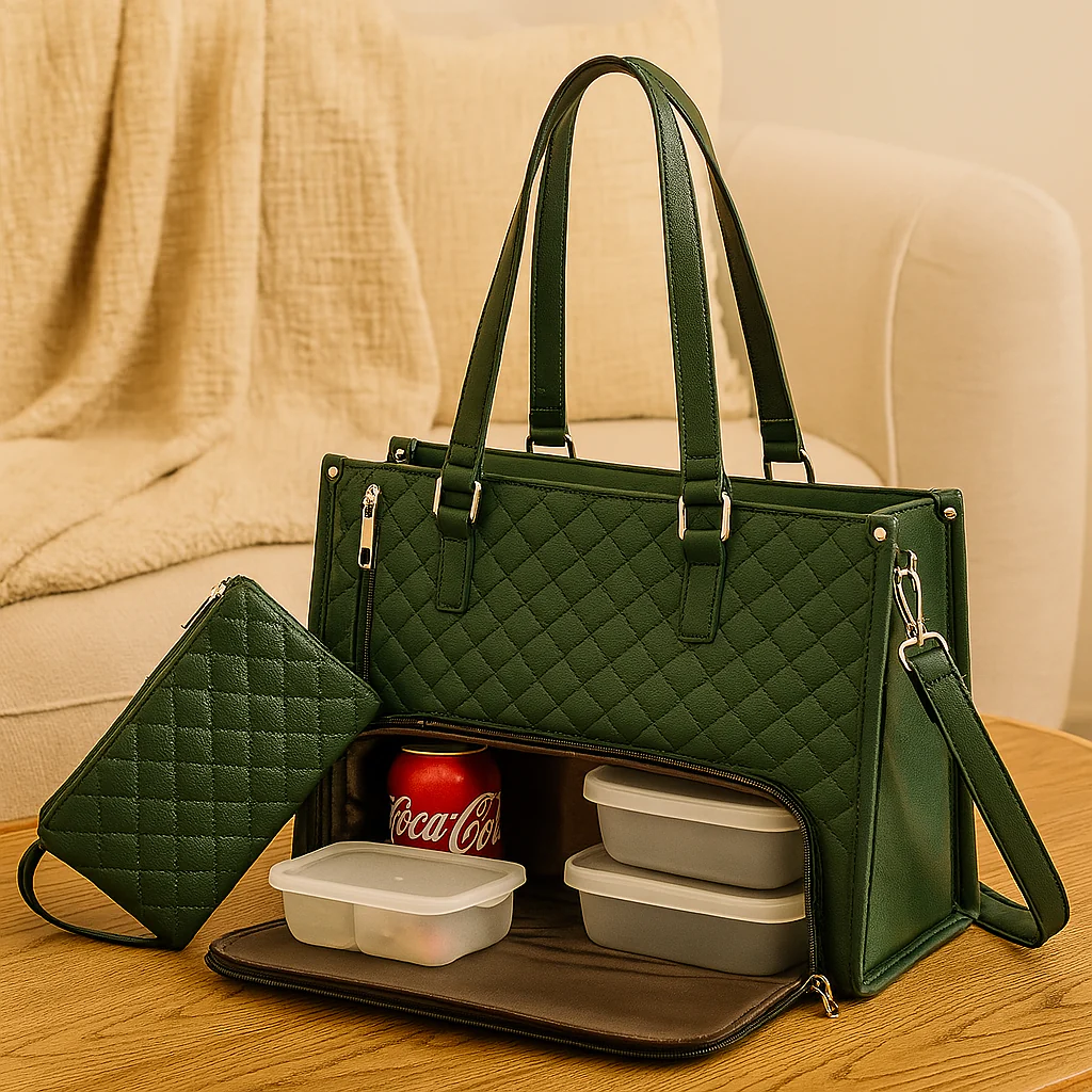 Isolierte 2-in-1-Lunch- und Reisetasche – Auslaufsichere Kühltasche mit Staufach - Image 5
