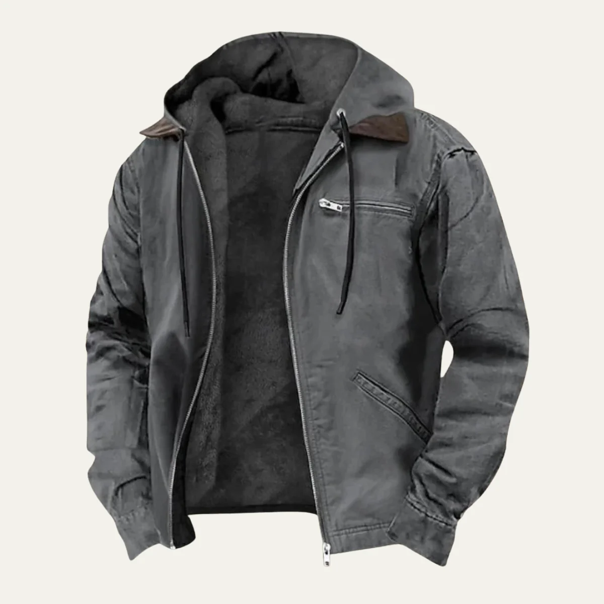 Iván – Gefütterte Herren Übergangsjacke mit Kapuze - Image 12