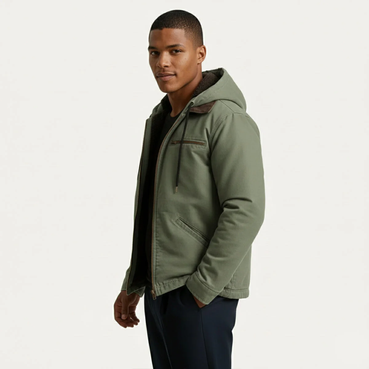 Iván – Gefütterte Herren Übergangsjacke mit Kapuze - Image 4