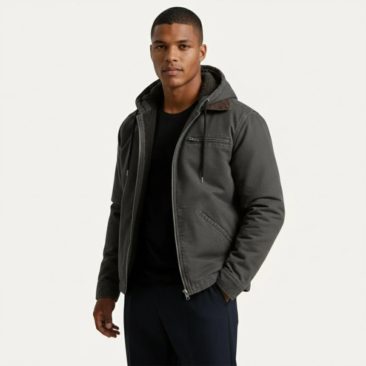 Iván – Gefütterte Herren Übergangsjacke mit Kapuze - Image 6