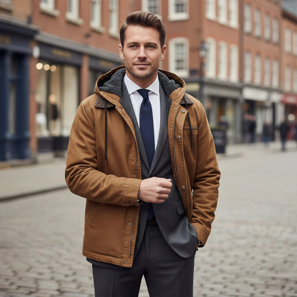 Iván – Gefütterte Herren Übergangsjacke mit Kapuze - Image 7