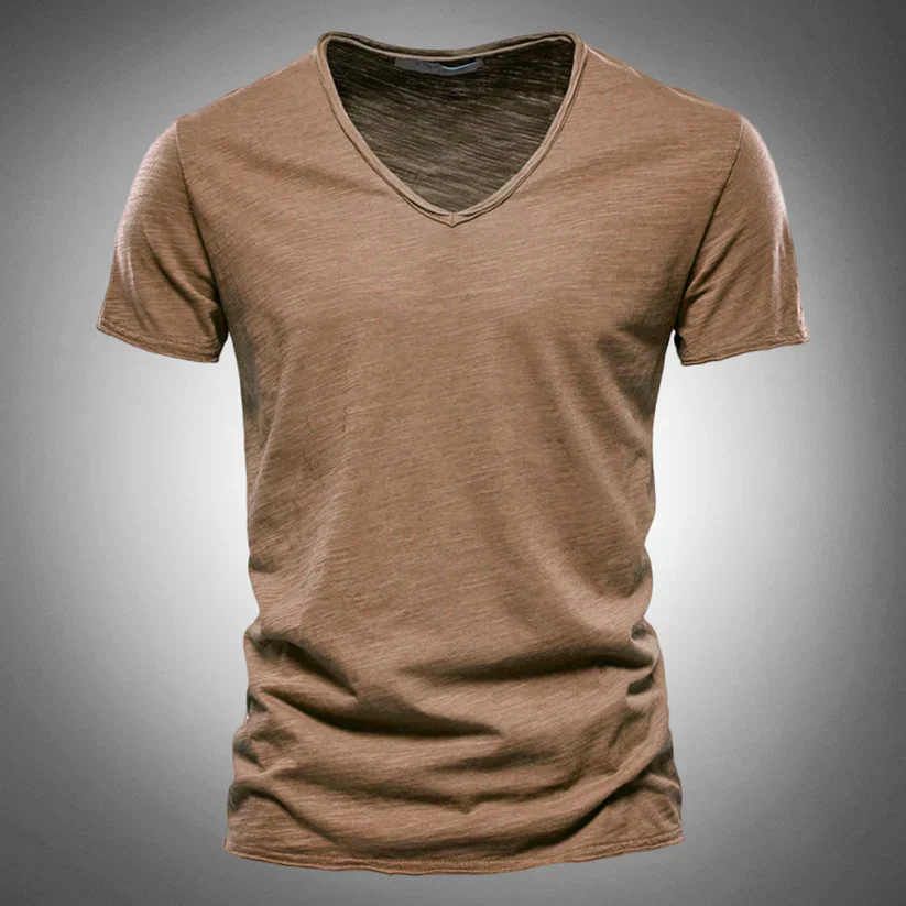 Ivan- Klassisches und Stilvolles V-Ausschnitt-T-Shirt für Herren - Image 2