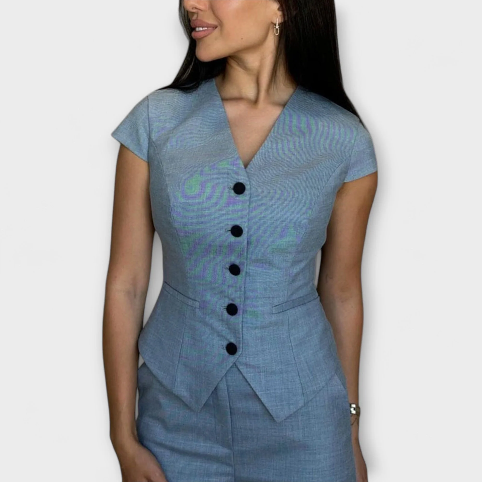 Ivy - Elegantes V-Ausschnitt Top mit passender Hose - Image 6